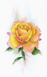 А-049 Набор для вышивания Aquarelle "Желтая роза"