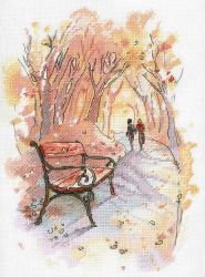 А-003 Набор для вышивания Aquarelle "Осенний променад"