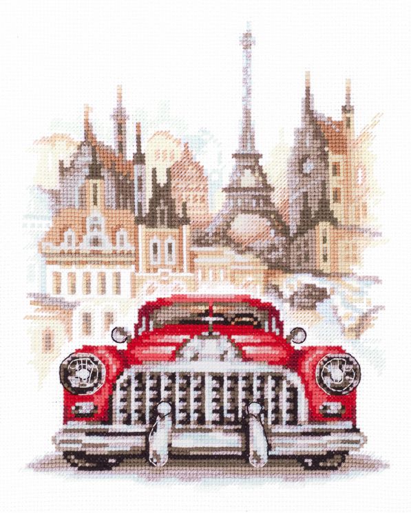 110-021 Набор для вышивания Чудесная игла "Ретро-автомобиль. Бьюик"