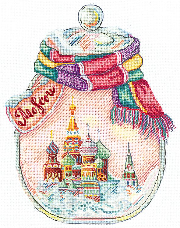 Г-07 Набор для вышивания Сделай Своими Руками "Города в банках. Москва"